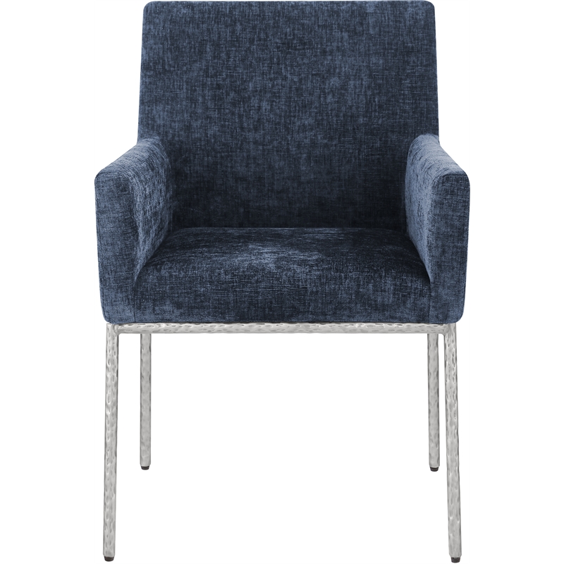 Meridian Furniture Reeves Navy Chenille Fabric Dining Chair (Set of 2)