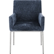 Meridian Furniture Reeves Navy Chenille Fabric Dining Chair (Set of 2)