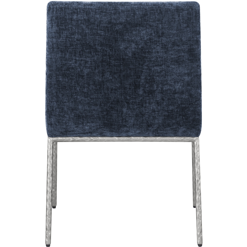 Meridian Furniture Reeves Navy Chenille Fabric Dining Chair (Set of 2)