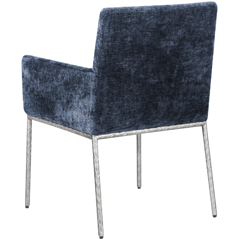 Meridian Furniture Reeves Navy Chenille Fabric Dining Chair (Set of 2)