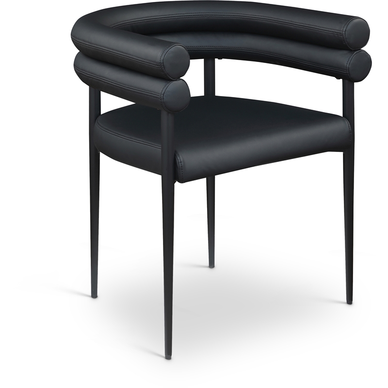 Meridian Furniture Lavina Black Vegan Leather Dining Chair (Set of 2)
