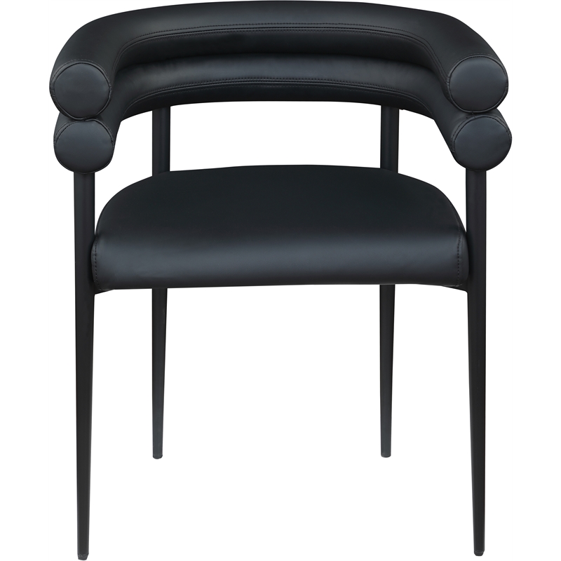 Meridian Furniture Lavina Black Vegan Leather Dining Chair (Set of 2)