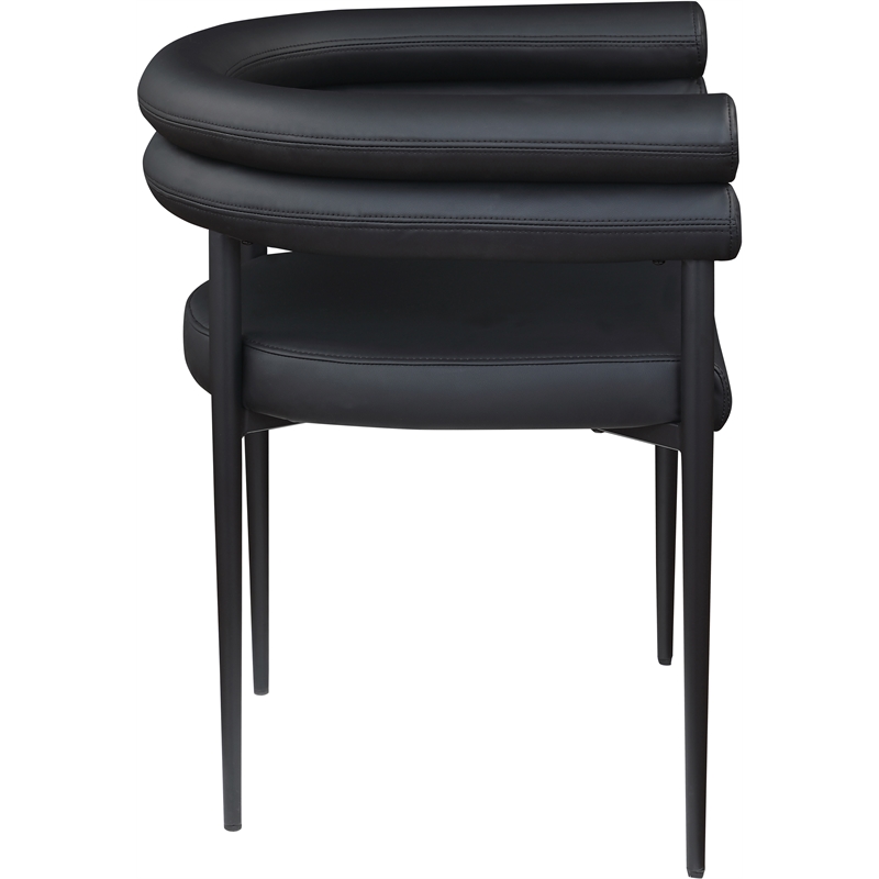 Meridian Furniture Lavina Black Vegan Leather Dining Chair (Set of 2)