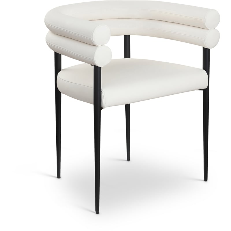 Meridian Furniture Lavina Cream Vegan Leather Dining Chair (Set of 2)