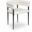 Meridian Furniture Lavina Cream Vegan Leather Dining Chair (Set of 2)
