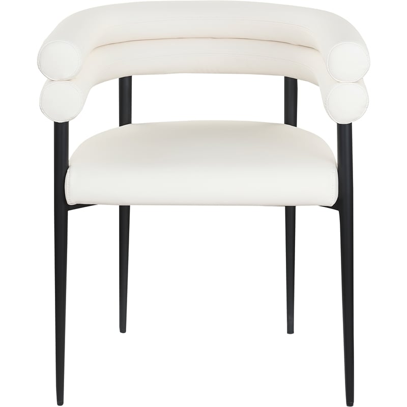 Meridian Furniture Lavina Cream Vegan Leather Dining Chair (Set of 2)