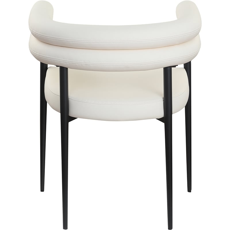 Meridian Furniture Lavina Cream Vegan Leather Dining Chair (Set of 2)