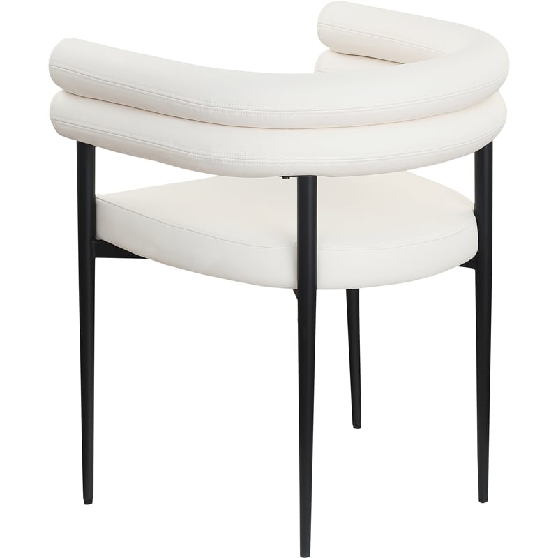 Meridian Furniture Lavina Cream Vegan Leather Dining Chair (Set of 2)