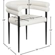 Meridian Furniture Lavina Cream Vegan Leather Dining Chair (Set of 2)