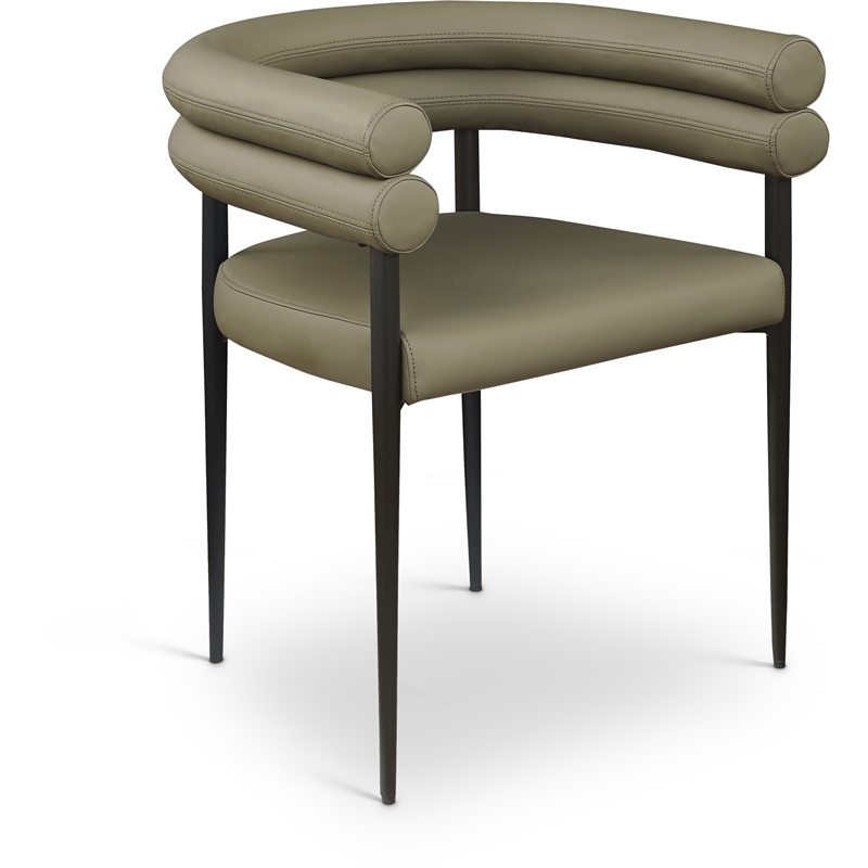 Meridian Furniture Lavina Olive Vegan Leather Dining Chair (Set of 2)