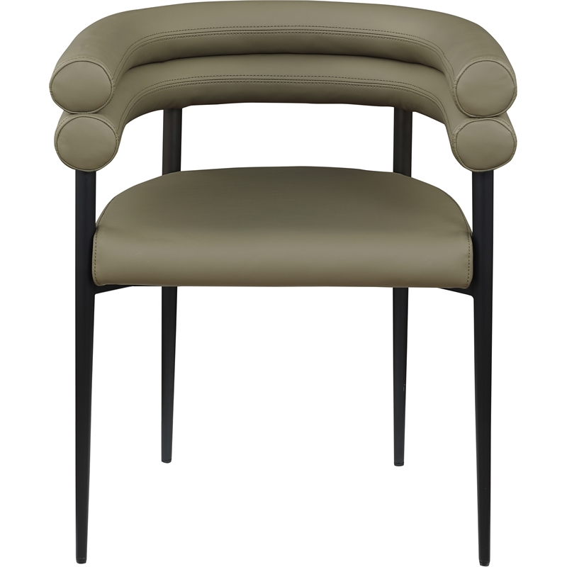 Meridian Furniture Lavina Olive Vegan Leather Dining Chair (Set of 2)