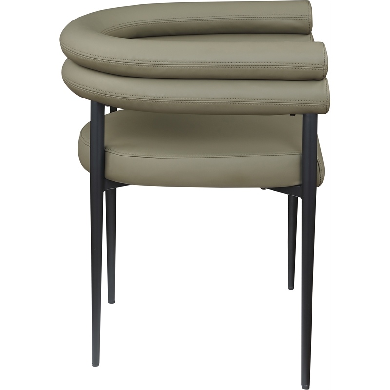 Meridian Furniture Lavina Olive Vegan Leather Dining Chair (Set of 2)