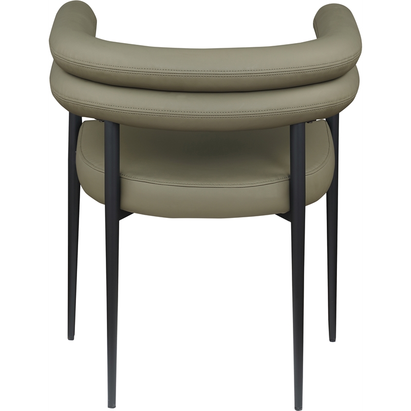 Meridian Furniture Lavina Olive Vegan Leather Dining Chair (Set of 2)
