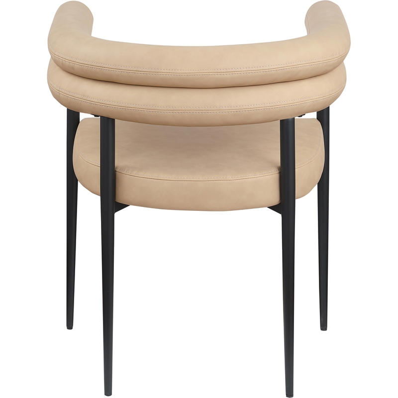 Meridian Furniture Lavina Tan Vegan Leather Dining Chair (Set of 2)