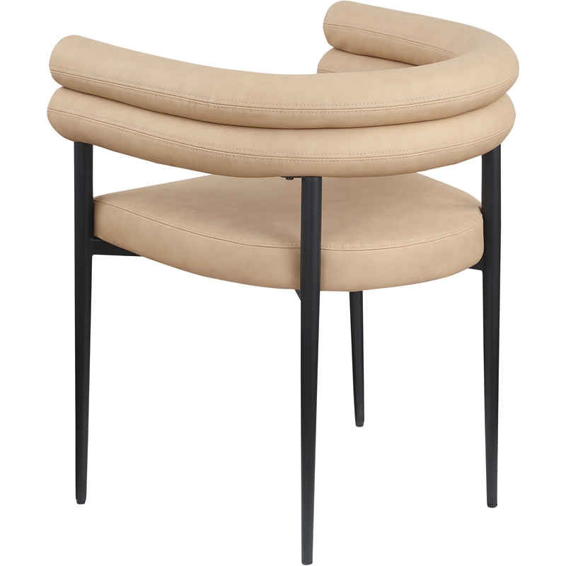 Meridian Furniture Lavina Tan Vegan Leather Dining Chair (Set of 2)