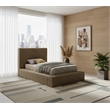 Meridian Furniture Dexter Taupe Corduroy Twin Bed