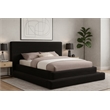Meridian Furniture Drew Black Corduroy Full Bed