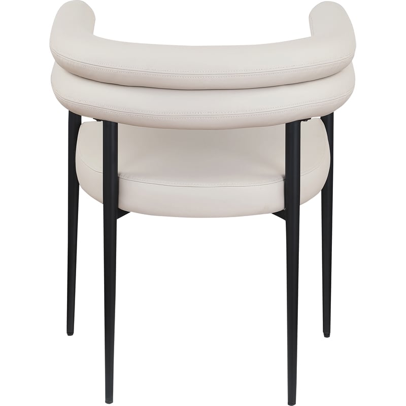 Meridian Furniture Lavina Taupe Vegan Leather Dining Chair (Set of 2)