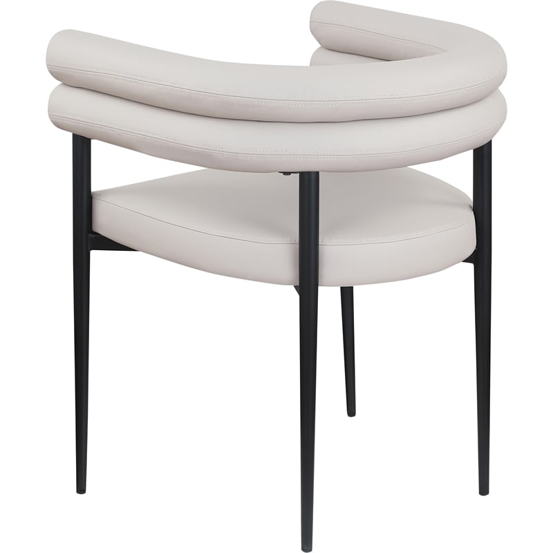 Meridian Furniture Lavina Taupe Vegan Leather Dining Chair (Set of 2)