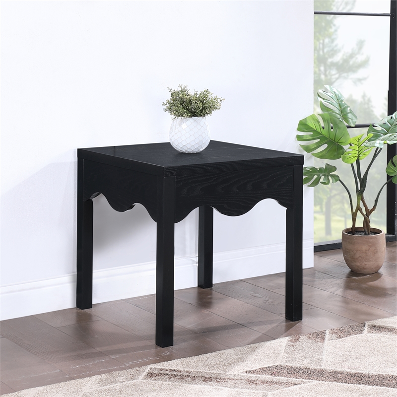 Meridian Furniture Fiora Black Oak Veneer End Table