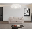 Meridian Furniture Penelope Beige Chenille Fabric Loveseat