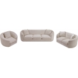 Meridian Furniture Penelope Beige Chenille Fabric Loveseat