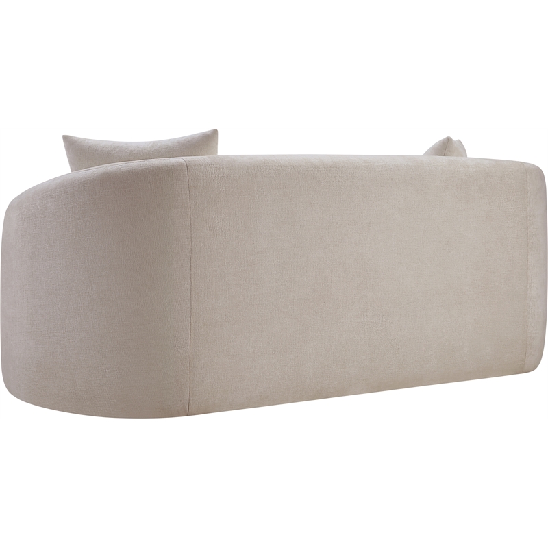 Meridian Furniture Penelope Beige Chenille Fabric Loveseat