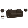 Meridian Furniture Penelope Brown Chenille Fabric Loveseat