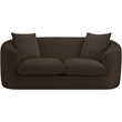 Meridian Furniture Penelope Brown Chenille Fabric Loveseat