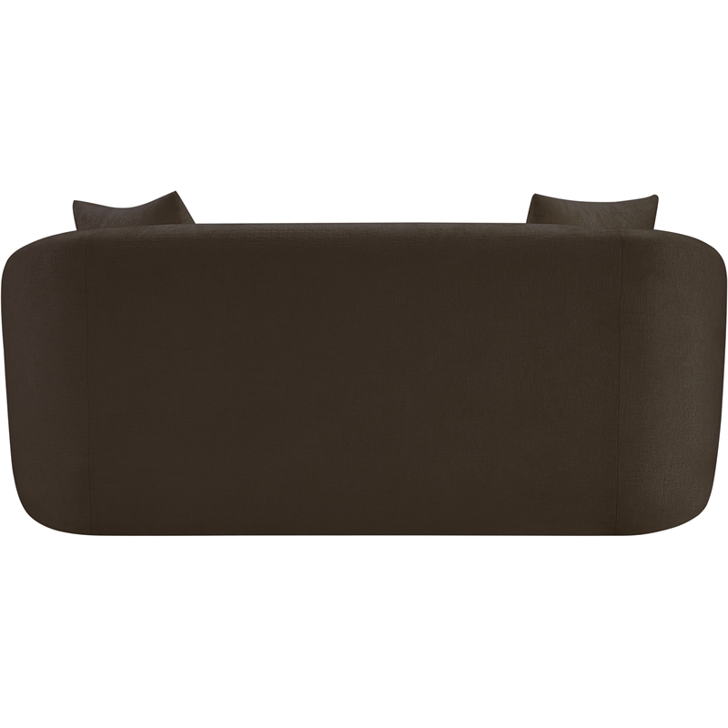 Meridian Furniture Penelope Brown Chenille Fabric Loveseat