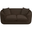 Meridian Furniture Penelope Brown Chenille Fabric Loveseat