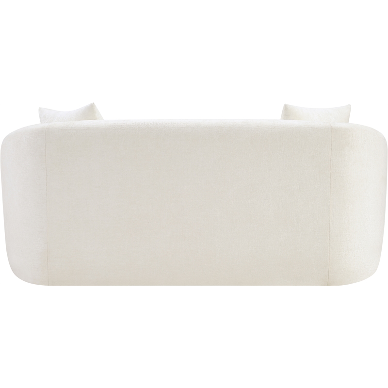 Meridian Furniture Penelope Cream Chenille Fabric Loveseat