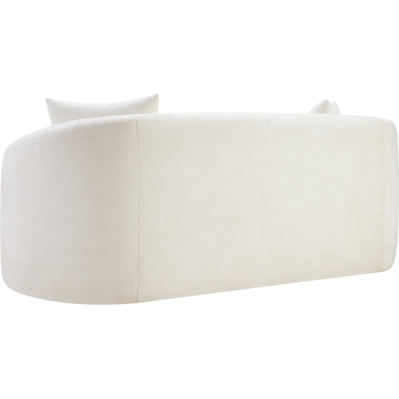 Meridian Furniture Penelope Cream Chenille Fabric Loveseat