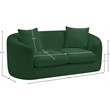Meridian Furniture Penelope Green Chenille Fabric Loveseat
