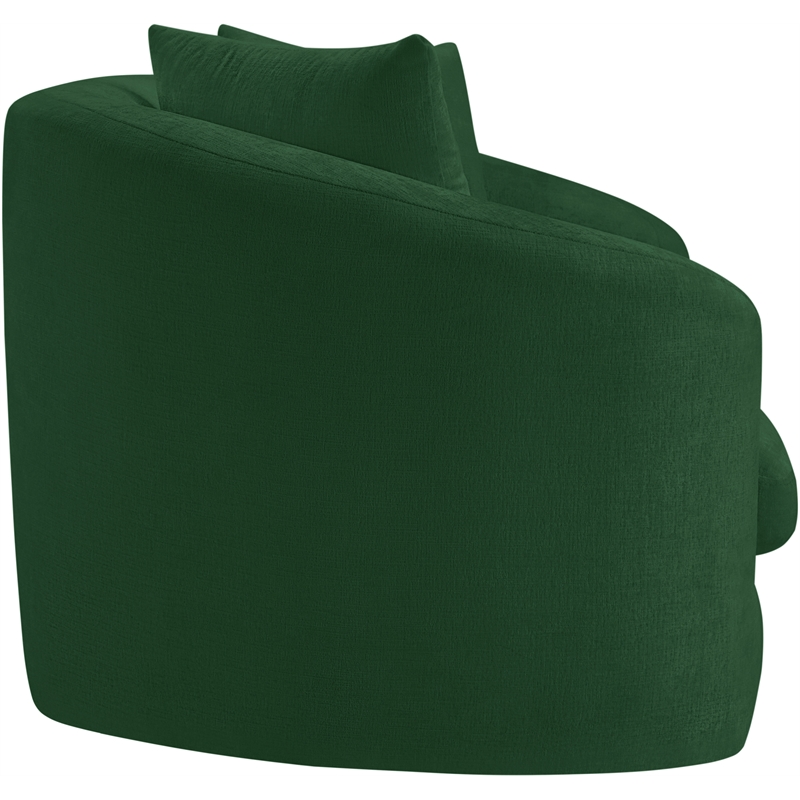 Meridian Furniture Penelope Green Chenille Fabric Loveseat