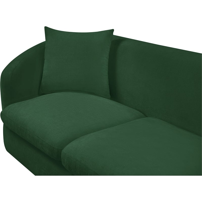 Meridian Furniture Penelope Green Chenille Fabric Loveseat