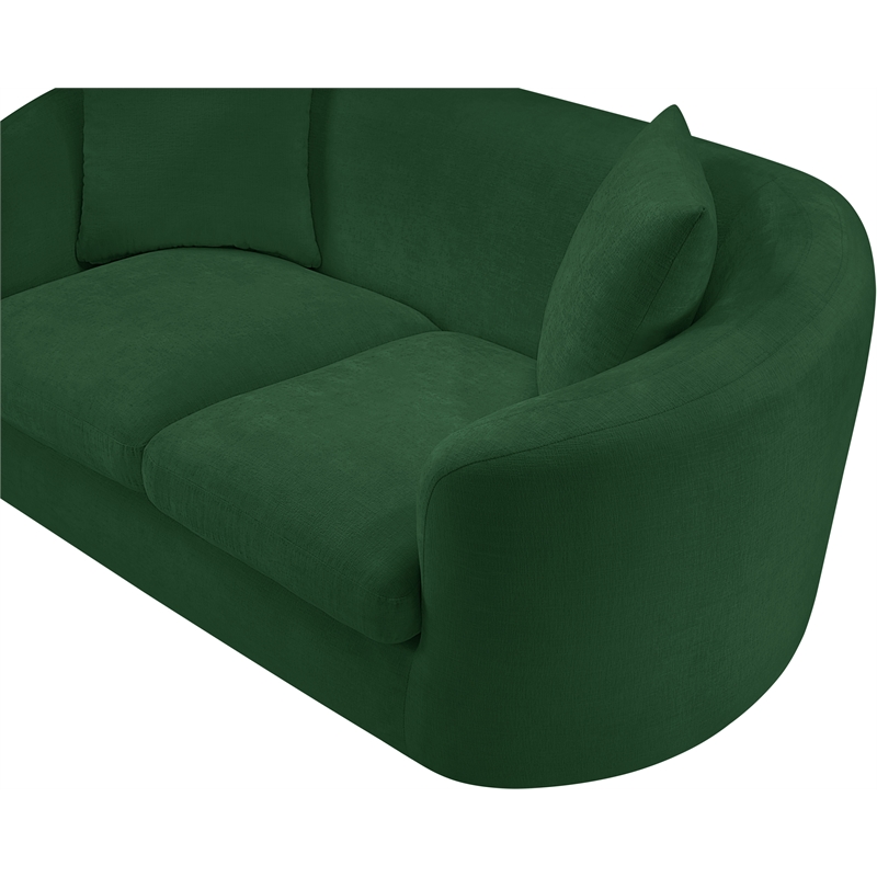 Meridian Furniture Penelope Green Chenille Fabric Loveseat