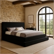 Meridian Furniture Drew Black Corduroy King Bed