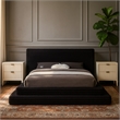 Meridian Furniture Drew Black Corduroy Queen Bed