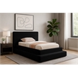 Meridian Furniture Drew Black Corduroy Twin Bed