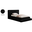 Meridian Furniture Drew Black Corduroy Twin Bed