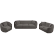 Meridian Furniture Penelope Grey Chenille Fabric Loveseat