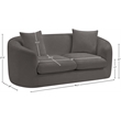 Meridian Furniture Penelope Grey Chenille Fabric Loveseat