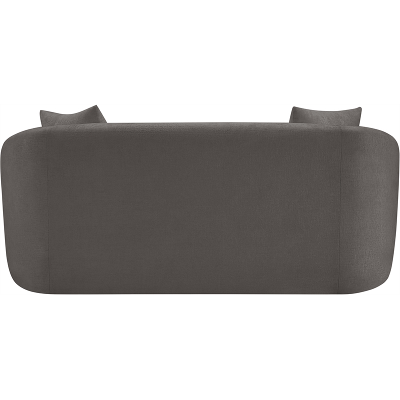 Meridian Furniture Penelope Grey Chenille Fabric Loveseat