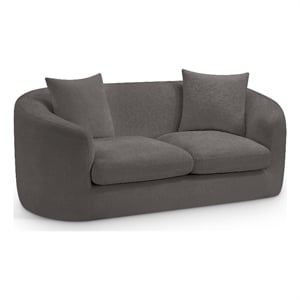 Meridian Furniture Penelope Grey Chenille Fabric Loveseat