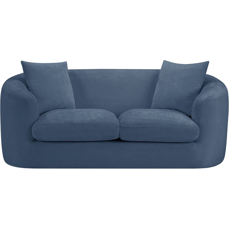 Meridian Furniture Penelope Light Blue Chenille Fabric Loveseat