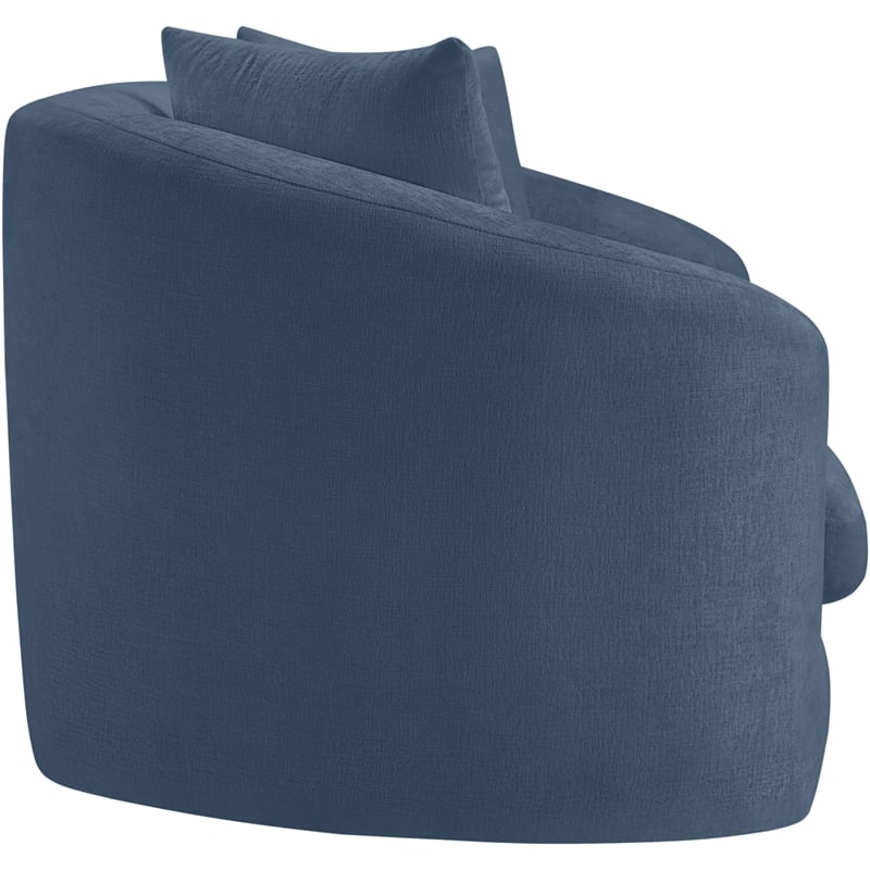 Meridian Furniture Penelope Light Blue Chenille Fabric Loveseat