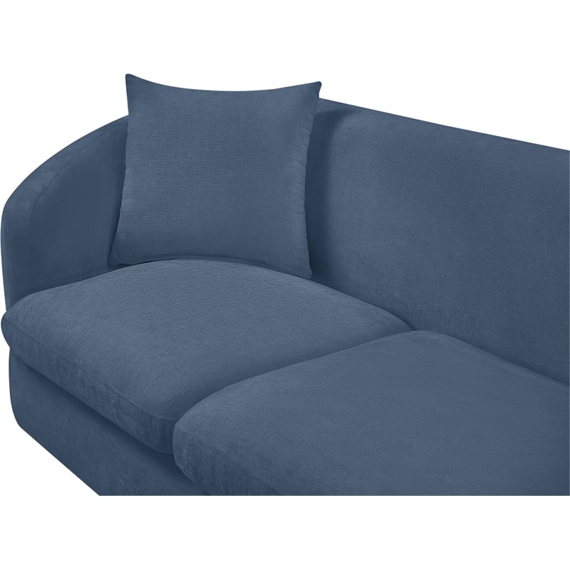 Meridian Furniture Penelope Light Blue Chenille Fabric Loveseat