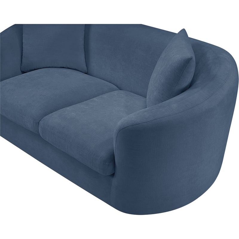 Meridian Furniture Penelope Light Blue Chenille Fabric Loveseat
