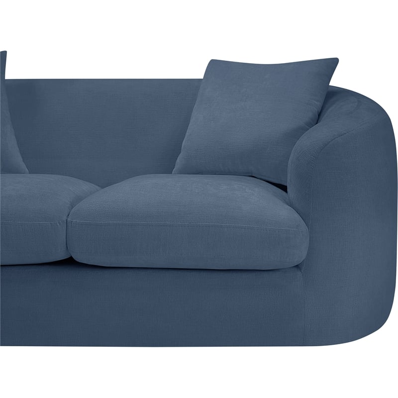 Meridian Furniture Penelope Light Blue Chenille Fabric Loveseat